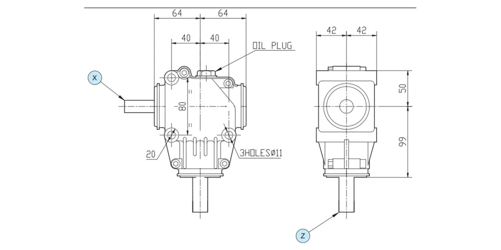 agriculturalgearbox-products-EP-Fertilizer Spreader Gearbox – Replacement of Comer Code L-150J-draft