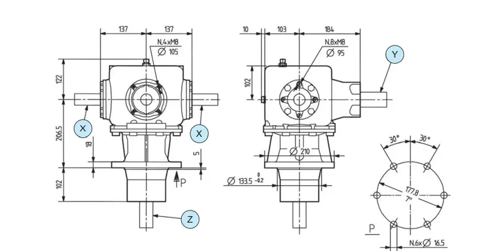 agriculturalgearbox-products-EP-Rotary Mower Gearbox-Replacement of Comer Code TF-285B-draft2