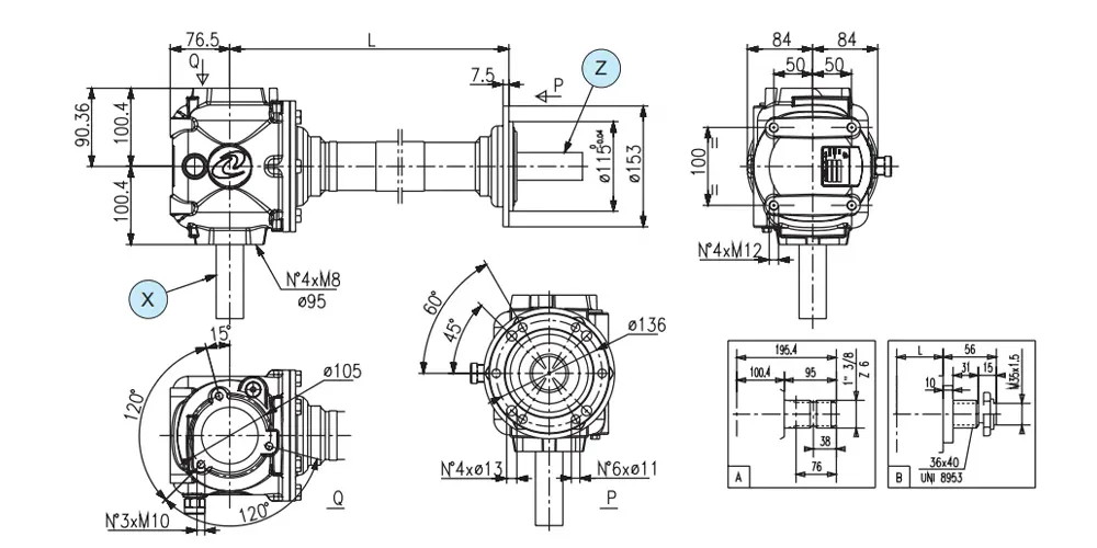 agriculturalgearbox-products-EP-Rotary Tiller Gearbox – Replacement of Comer Code TLZ-21J-draft2